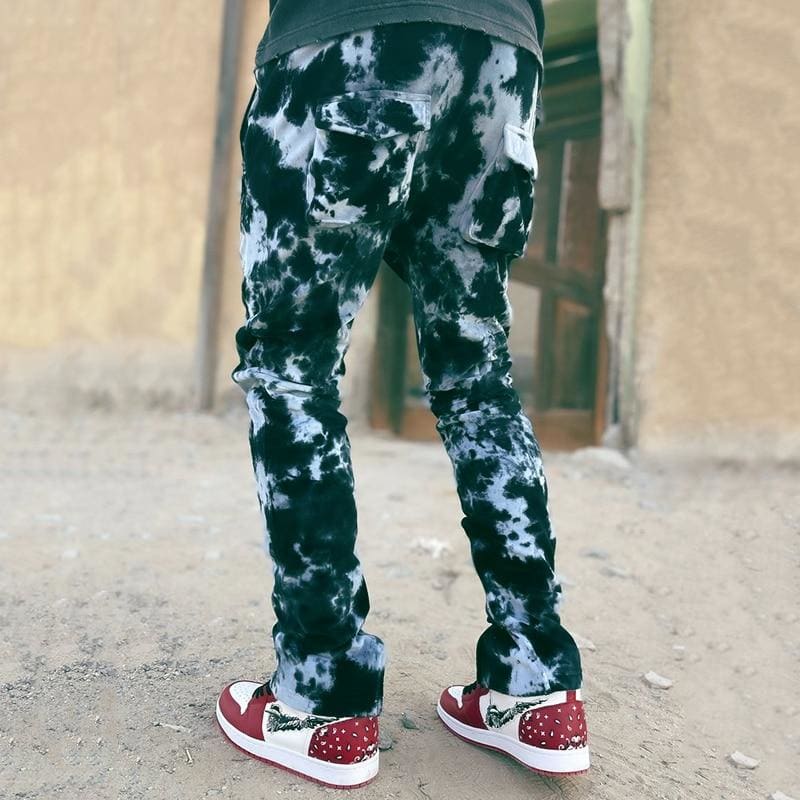 LUCKY CLOUD Lightening Pattern Denim Jeans | The Urban Clothing Shop™