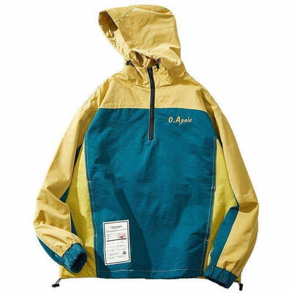 PINCHAUN Color Block Half Zipper Track Jacket | The Urban Clothing Shop™