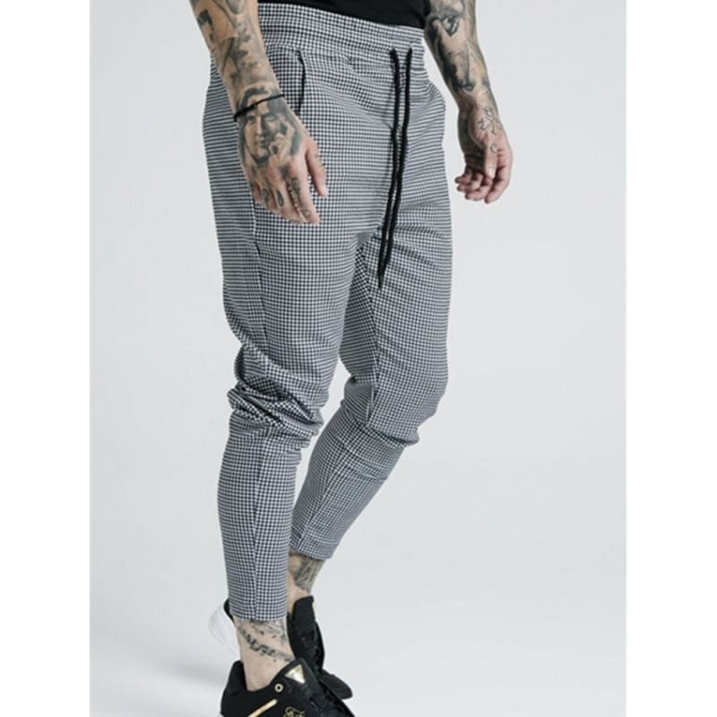 SikSilk Skinny Plaid Casual Pants | The Urban Clothing Shop™
