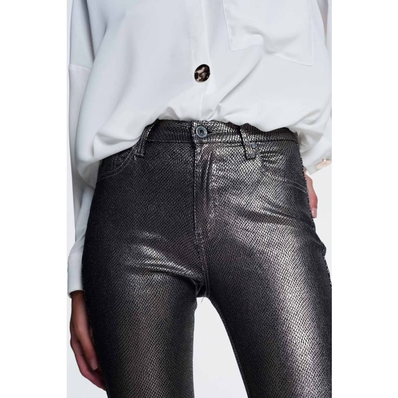 Silver Trousers With Snake Print | Q2