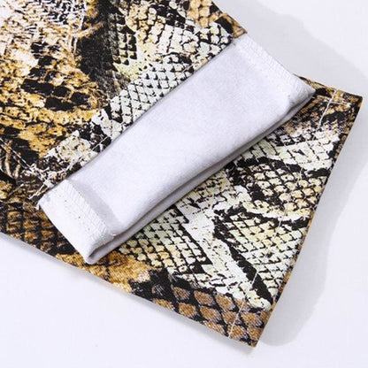 Snakeskin Printed Stretch Jeans | The Urban Clothing Shop™