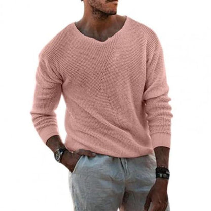 Solid Knitted Casual Sweater | The Urban Clothing Shop™