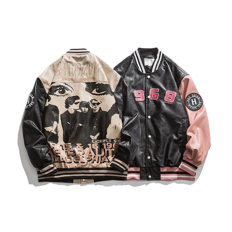 The Vintage Rider-1968 Leather Motorcycle Letter Jacket | The Urban Clothing Shop™
