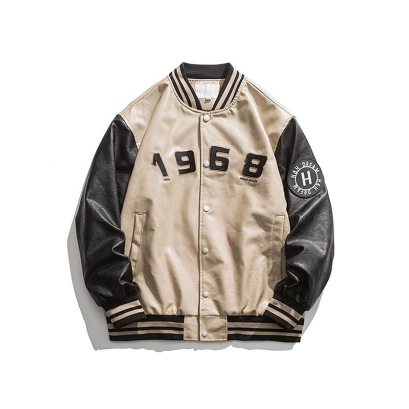 The Vintage Rider-1968 Leather Motorcycle Letter Jacket | The Urban Clothing Shop™