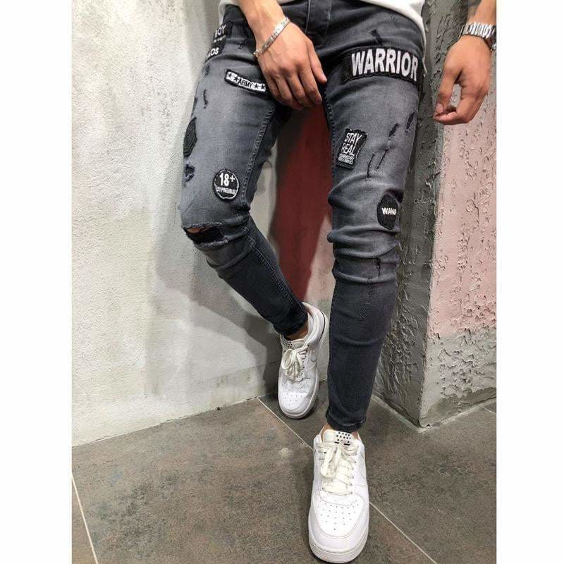 WARRIOR Destroyed Skinny Jeans | The Urban Clothing Shop™