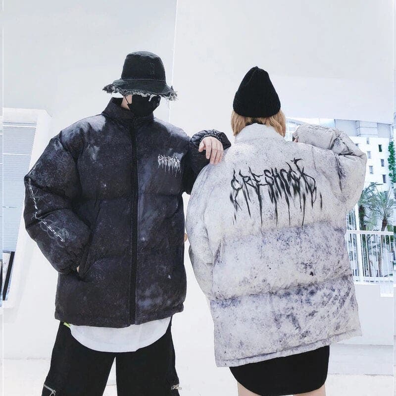 Winter College Graffiti Padded Parka | The Urban Clothing Shop™